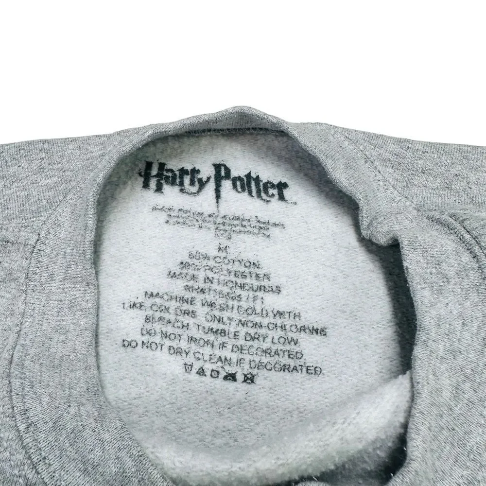 Harry Potter Heather Gray Hogwarts Crest Sweatshirt - Size Medium - Picture 10 of 11